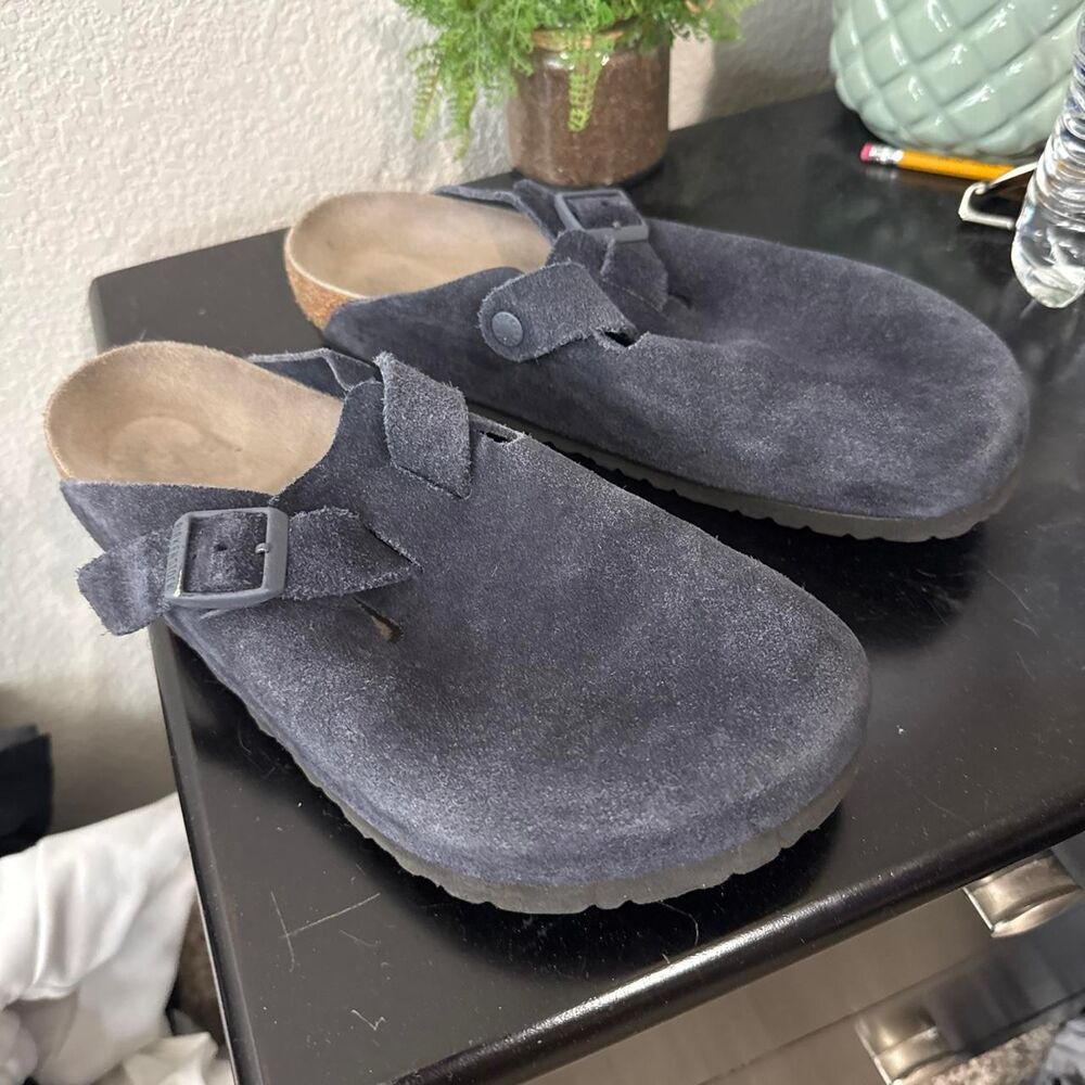 Birkenstock Men's Navy and Blue Clogs